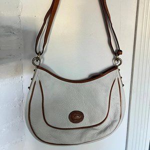 Vintage Dooney and Bourke White & Brown Bag